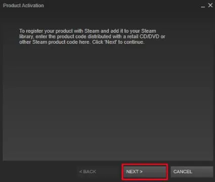 Aktywacja klucza Steam