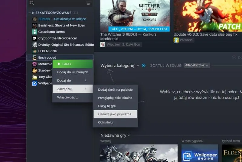 Link do profilu Steam