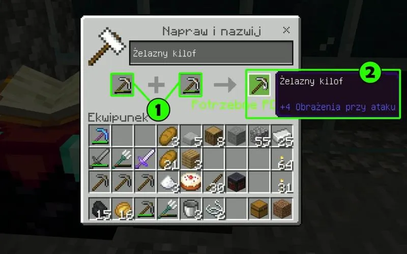 Minecraft kowadło