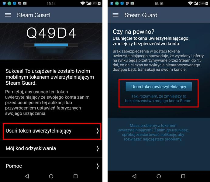 Zabezpieczanie profilu Steam