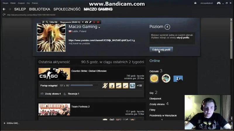 Znaleźć profil Steam